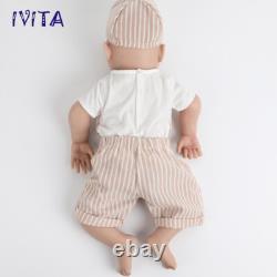 20 Sleeping Boy Reborn Baby Doll Newborn Full Body Silicone Xmas Gifts IVITA