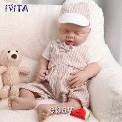 20 Sleeping Boy Reborn Baby Doll Newborn Full Body Silicone Xmas Gifts IVITA
