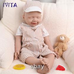 20 inch Full Body Silicone Doll Sleeping Boy Newborn Baby Reborn Baby Xmas Gifts