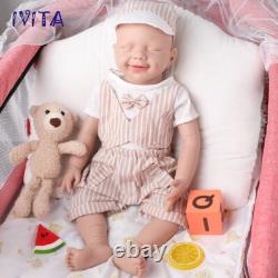 20 inch Full Body Silicone Doll Sleeping Boy Newborn Baby Reborn Baby Xmas Gifts