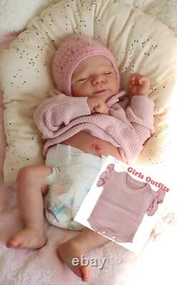20in Pascale Reborn Baby Girl Full Body Silicone Lifelike Doll Gift for Kids