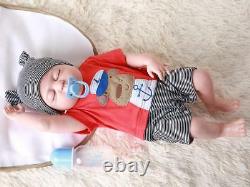 22 Bathable Lifelike Reborn Baby Dolls Toddler Boy Full Body Silicone Bebe Gift