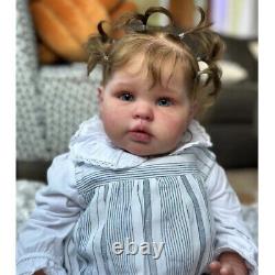 22 Finished Reborn Baby Doll Newborn Doll Girl with Rooted Hair Handmade Gift