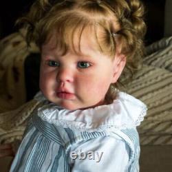 22 Finished Reborn Baby Doll Newborn Doll Girl with Rooted Hair Handmade Gift