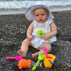 22 Lifelike Reborn Baby Doll with Hand-Rooted Mohair Weighted Boy Girl Toy Gift