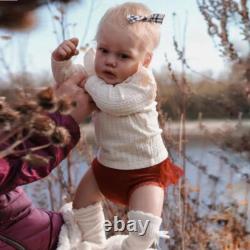 22 Lifelike Reborn Baby Doll with Hand-Rooted Mohair Weighted Boy Girl Toy Gift