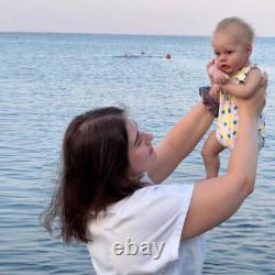 22 Lifelike Reborn Baby Doll with Hand-Rooted Mohair Weighted Boy Girl Toy Gift