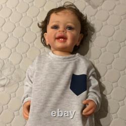 22 inch Reborn Doll Toy Waterproof Body Rooting Hair with Clothes Set Realistic