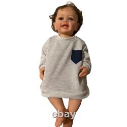 22 inch Reborn Doll Toy Waterproof Body Rooting Hair with Clothes Set Realistic