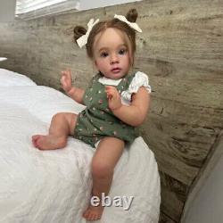 24 Reborn Baby Doll Missy Finished Vinyl Toddler Girl Rooted Hair Handmade Toys