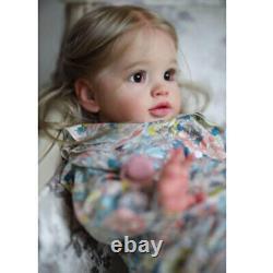 26 Painted Toddler Girl Finished Reborn Baby Doll with Cloth Body Rooted Hair Toy