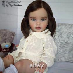26inch Realistic Reborn Baby Doll Toddler Girl Hand-grafted Hair Art Toy Gift