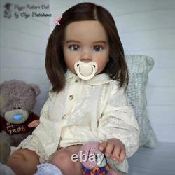 26inch Realistic Reborn Baby Doll Toddler Girl Hand-grafted Hair Art Toy Gift