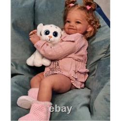 28 Already Finished Reborn Baby Doll Toddler Girl Rooted Hair Birthday Toy Gift