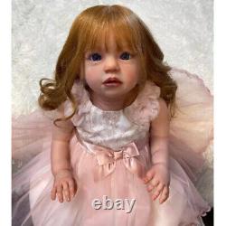 28 Finished Reborn Baby Doll Isabella Cute Toddler Girl Curly Hair Handmade Toy