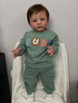 28 Fully Assembled Toddler Boy Reborn Baby Dolls Rooted Hair Handmade Toy Gifts