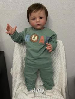 28 Fully Assembled Toddler Boy Reborn Baby Dolls Rooted Hair Handmade Toy Gifts 28 Fully Assembled Toddler Boy Reborn Baby Dolls Rooted Hair Handmade Toy Gifts