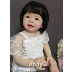28 Painted Reborn Baby Doll Kit Hand-Rooted Short Hair Toddler Girl Doll DIY