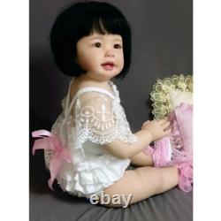 28 Painted Reborn Baby Doll Kit Hand-Rooted Short Hair Toddler Girl Doll DIY
