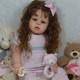 28 Painted Reborn Doll Kit Toddler Girl Cloth Body Rooted Long Curly Hair Gifts