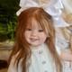 28'' Reborn Baby Doll Finished Toddler Girl Rooted Hair Cloth Body Handmade Gift