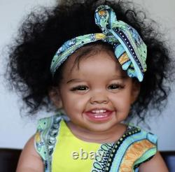 28 Reborn Baby Doll Rooted Afro Hair African Toddler Girl Boy Handmade Toy Gift
