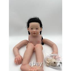 28 Reborn Unfinished Baby Doll Toddler Girl Painted Kit Soft Cloth Body Gifts