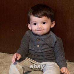 28in Artist Finished Reborn Baby Doll Rooted Hair Cloth Body Toddler Handmade