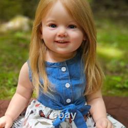 28in Lovely Toddler Girl Reborn Baby Doll Cammi Hand-Rooted Hair Gift Assembled