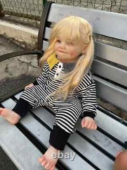 28inch Girl Doll Toddler Reborn Baby Raya Hand-Rooted Hair Artist Finished Dolls