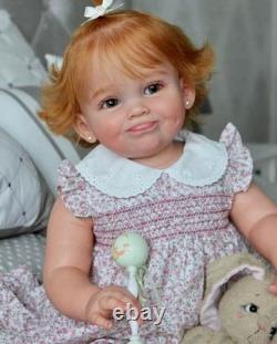 28inch Lifelike Finished Reborn Baby Doll Rooted Hair Toddler Girl Toy Kids GIFT
