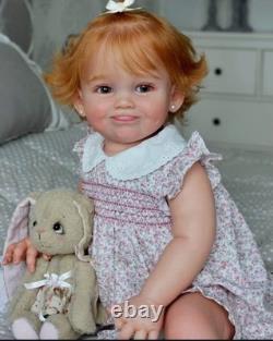 28inch Lifelike Finished Reborn Baby Doll Rooted Hair Toddler Girl Toy Kids GIFT