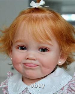 28inch Lifelike Finished Reborn Baby Doll Rooted Hair Toddler Girl Toy Kids GIFT
