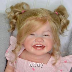 28inch Mila Handmade Painted Reborn Baby Doll With Hand-Rooted Hair Girl Toddler
