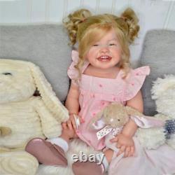 28inch Mila Handmade Painted Reborn Baby Doll With Hand-Rooted Hair Girl Toddler