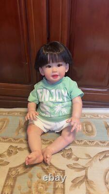 28inch Reborn Baby Doll Kit Hand-Rooted Hair Realistic Boy Toddler Painted Kits