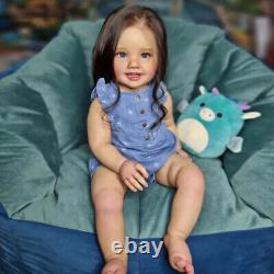 28inch Toddler Girl Reborn Baby Doll Hand-rooted Hair Lifelike Handmade Toy Gift