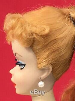 # 2 Two Ponytail vintage Barbie 1959 w box and TM stand JUST DARLING