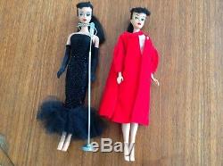 2 burnette barbies 1 vintage solo in the spotlight outfit 1 never played with