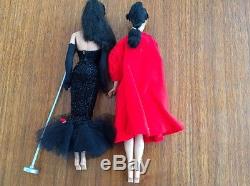 2 burnette barbies 1 vintage solo in the spotlight outfit 1 never played with
