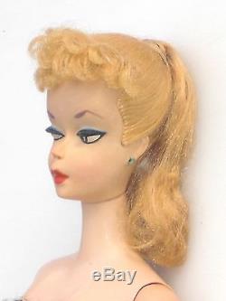 # 2 ponytail 1959 second Barbie NUMBER TWO blonde with original box UNFADED
