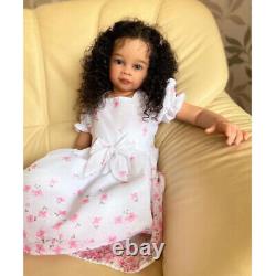 30Inch Already Finished Reborn Baby Doll with Hand-Rooted Curly Hair Doll Gift