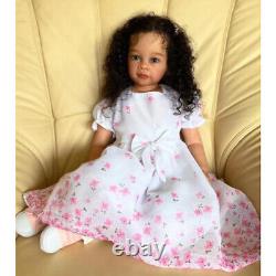 30Inch Already Finished Reborn Baby Doll with Hand-Rooted Curly Hair Doll Gift