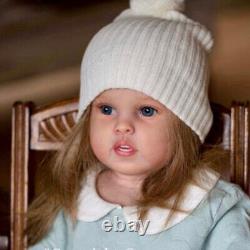 30 Finished Painted Toddler Girl Reborn Baby Doll Handmade Hand-Rooted Hair Toy