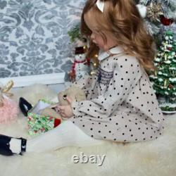 30 Finished Reborn Baby Doll Girl Toddler Yellow Long Curly Hair Handmade Gift