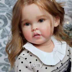 30 Finished Reborn Baby Doll Girl Toddler Yellow Long Curly Hair Handmade Gift