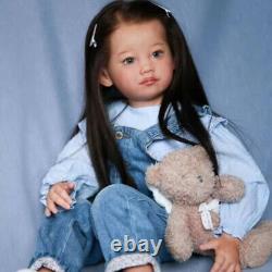 30 Realistic Reborn Baby Doll Toddler Girl Hand-rooted Long Hair Handmade Gifts