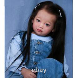 30 Realistic Reborn Baby Doll Toddler Girl Hand-rooted Long Hair Handmade Gifts