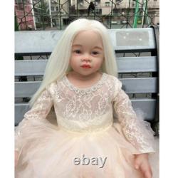 30 Reborn Baby Doll Hand-Rooted White Hair Already Finished Toddler Girl Gift