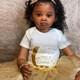 30 Reborn Baby Doll Toddler Girl Curly Hair Cloth Body Handmade Gift Black Skin